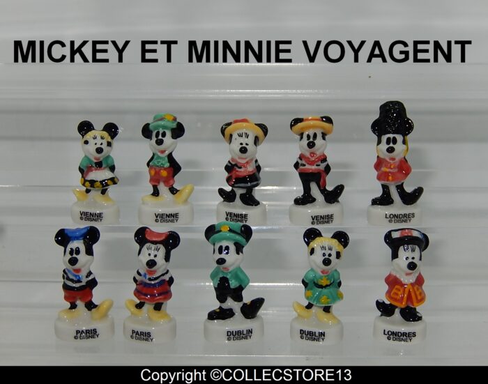 SERIE COMPLETE DE FEVES MICKEY ET MINNIE VOYAGENT 2021 DISNEY Fèves