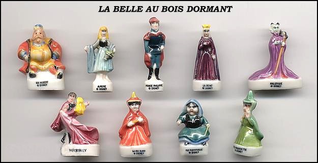 SERIE COMPLETE DE FEVES LA BELLE AU BOIS DORMANT DISNEY Fèves de