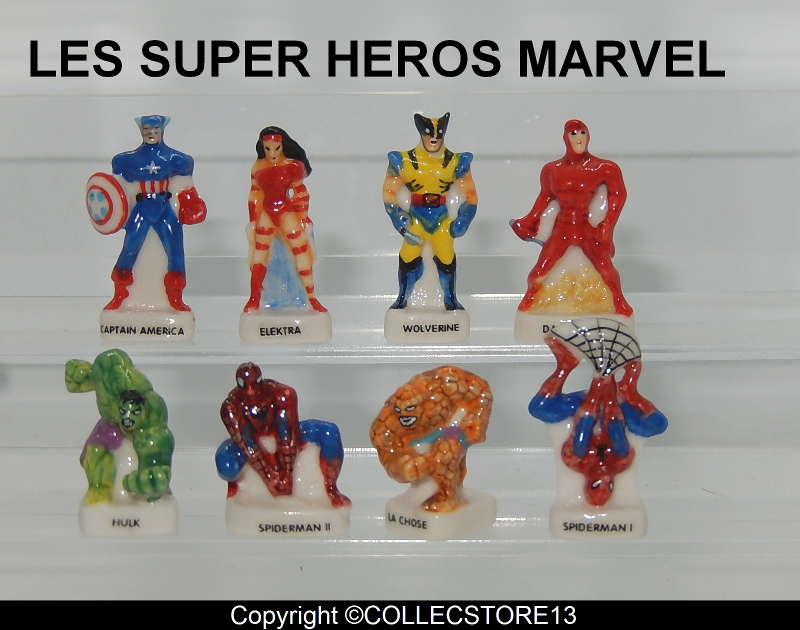 DVO1 SERIE COMPLETE DE FEVES MARVEL SUPER HEROS Fèves de collection