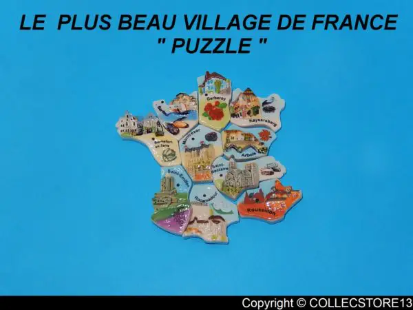 SERIE COMPLETE DE FEVES LE PLUS BEAU VILLAGE DE FRANCE - PUZZLE