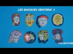 SERIE COMPLETE DE FEVES LES MASQUES VENITIENS - PLATS