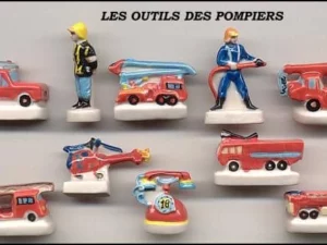 SERIE COMPLETE DE FEVES LES OUTILS DES POMPIERS