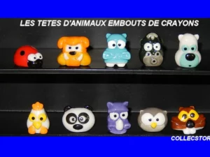 SERIE COMPLETE DE FEVES LES ANIMAUX TETES 2018