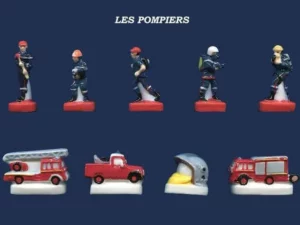 SERIE COMPLETE DE FEVES LES POMPIERS
