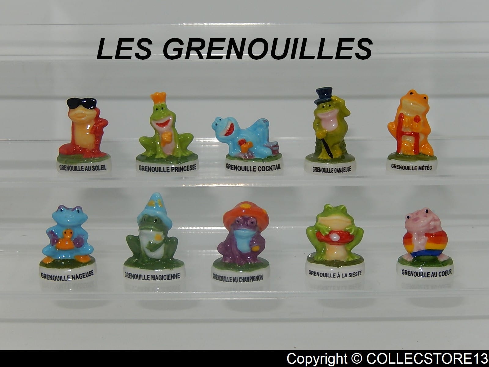 1SERIE COMPLETE 10 FEVES LES GRENOUILLES 2020 