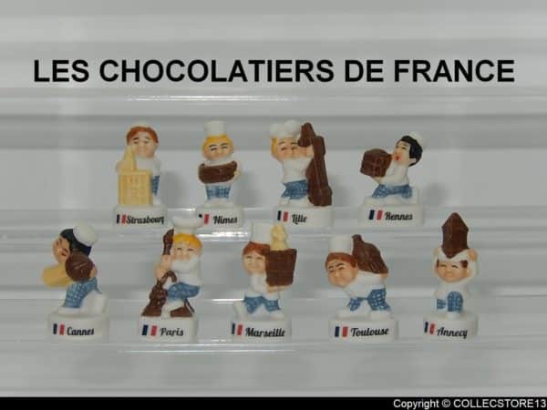 SERIE COMPLETE DE FEVES LES CHOCOLATIERS DE FRANCE 2020 MAT
