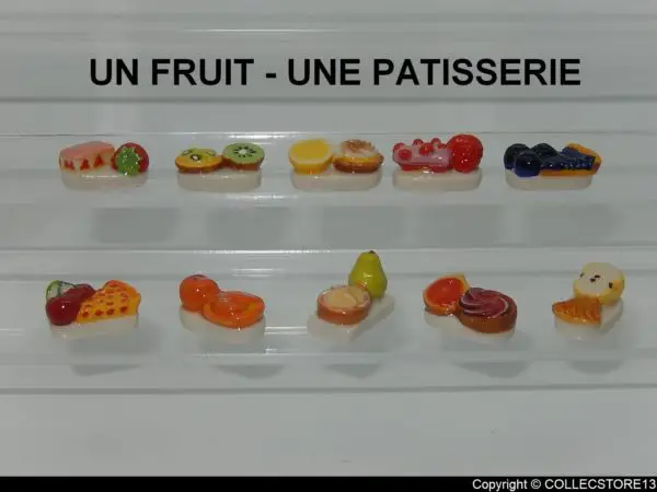 SERIE COMPLETE DE FEVES UN FRUIT- UNE PATISSERIE 2020