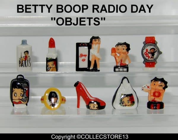 SERIE COMPLETE DE FEVES BETTY BOOP RADIO DAY "OBJETS" 2020