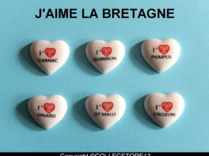 SERIE COMPLETE DE FEVES J'AIME LE BRETAGNE "LES COEURS"