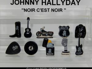 PROMOTIONS | Acheter sur Collec Store SERIE COMPLETE DE FEVES JOHNNY HALLYDAY "NOIR C'EST NOIR " 2020