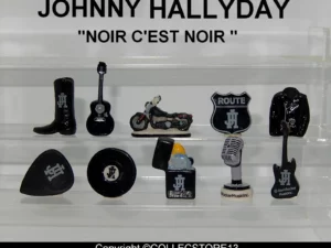 SERIE COMPLETE DE FEVES JOHNNY HALLYDAY  "NOIR C'EST NOIR "  2020