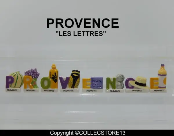 SERIE COMPLETE DE FEVES LA PROVENCE "LES LETTRES"