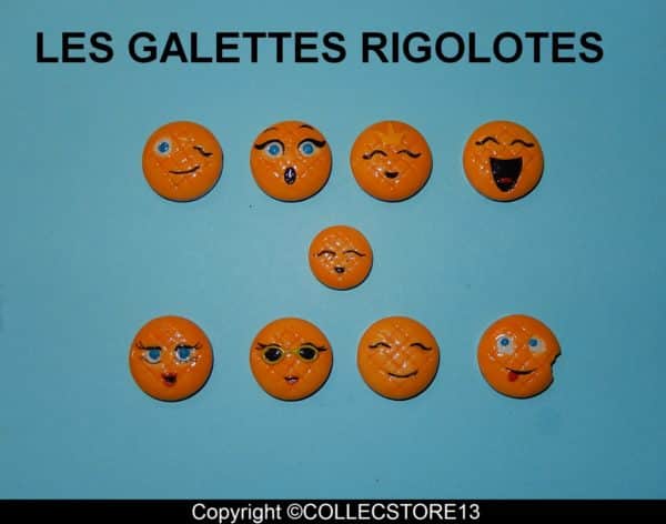 SERIE COMPLETE DE FEVES LES GALETTES RIGOLOTES +MINI GALETTE