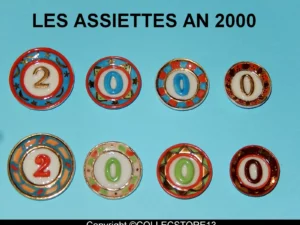 SERIE COMPLETE DE FEVES LES ASSIETTES AN 2000
