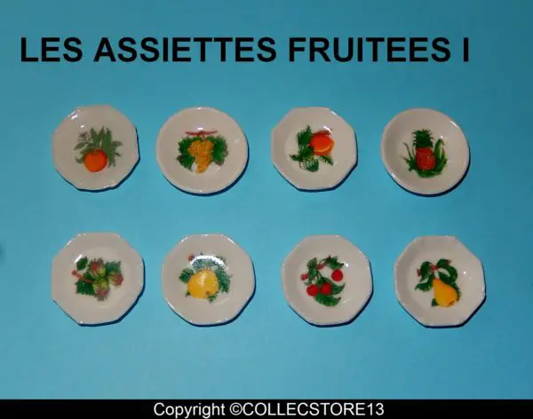 SERIE COMPLETE DE FEVES LES ASSIETTES FRUITEES 1