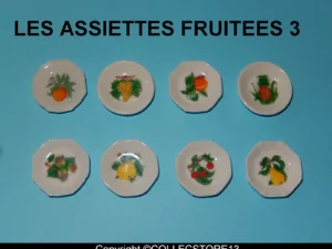SERIE COMPLETE DE FEVES LES ASSIETTES FRUITEES 3