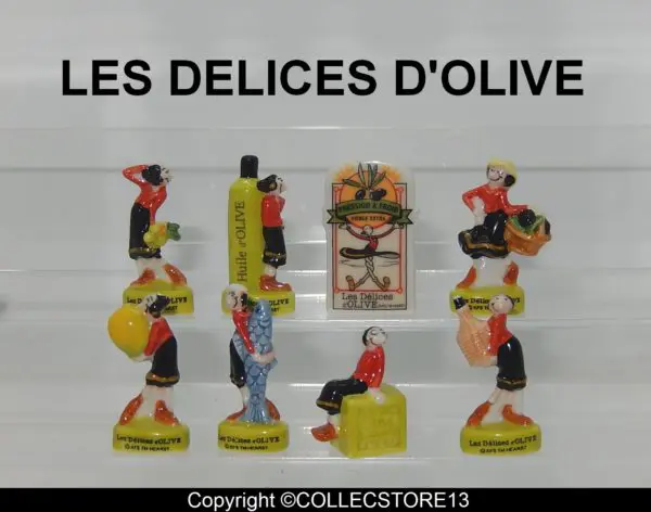 SERIE COMPLETE DE FEVES LES DELICES D'OLIVE 2021 -POPEYE