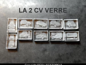 SERIE COMPLETE DE FEVES LES 2 CV DE VERRE 2021