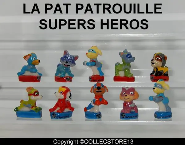 SERIE COMPLETE DE FEVES LA PAT PATROUILLE SUPER HEROS 2021
