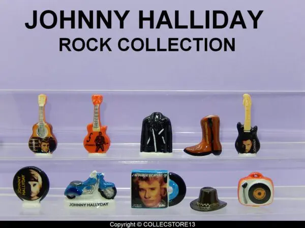 SERIE COMPLETE DE FEVES JOHNNY HALLIDAY ROCK COLLECTION