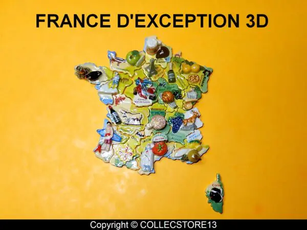 SERIE COMPLETE DE FEVES FRANCE D'EXCEPTION PUZZLE 3D -2021