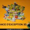 SERIE COMPLETE DE FEVES FRANCE D'EXCEPTION PUZZLE 3D -2021