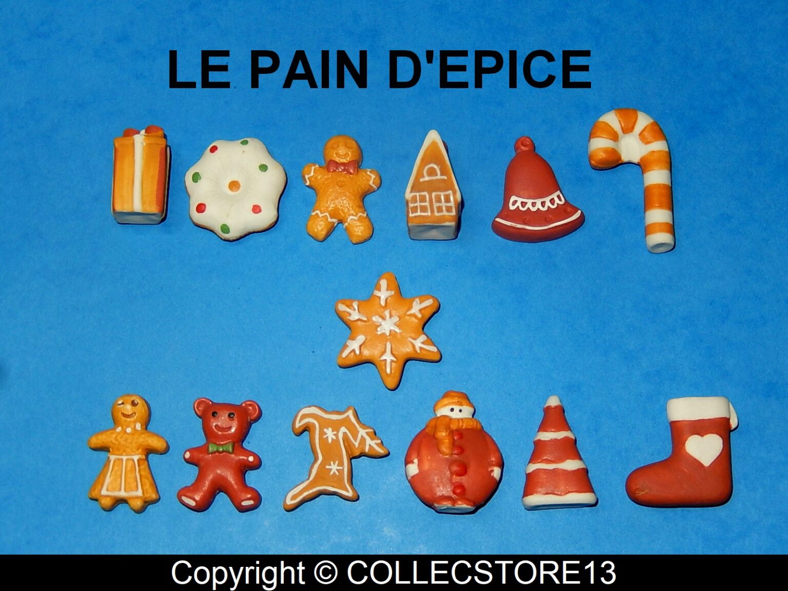 SERIE COMPLETE DE FEVES LE PAIN D'EPICE -NOEL -GATEAUX - Fèves de