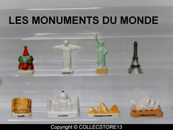 SERIE COMPLETE DE FEVES LES MONUMENTS DU MONDE 2023
