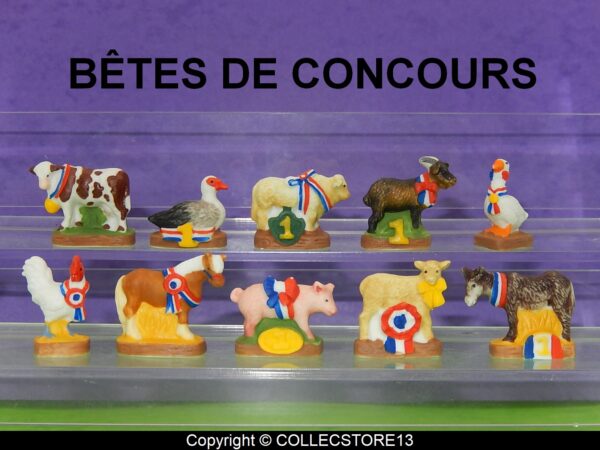 SERIE COMPLETE DE FEVES LES BETES DE CONCOURS MAT 2023 -ANIMAUX FERME