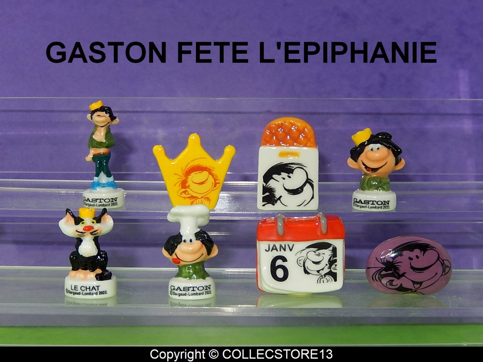 SERIE COMPLETE DE FEVES GASTON LAGAFFE FETE L'EPIPHANIE 2023 Fèves de