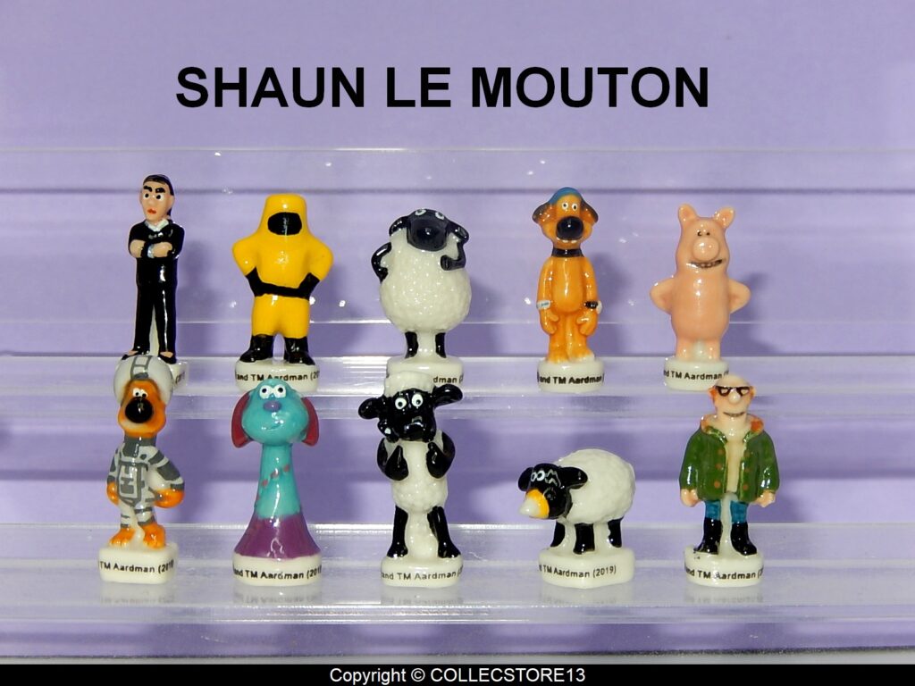 SERIE COMPLETE DE FEVES SHAUN LE MOUTON Fèves de collection