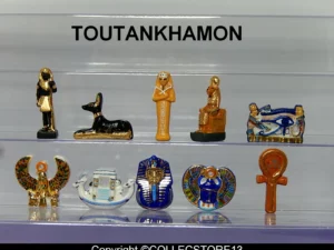 SERIE COMPLETE DE FEVES TOUTANKHAMON -EGYPTE FILET OR
