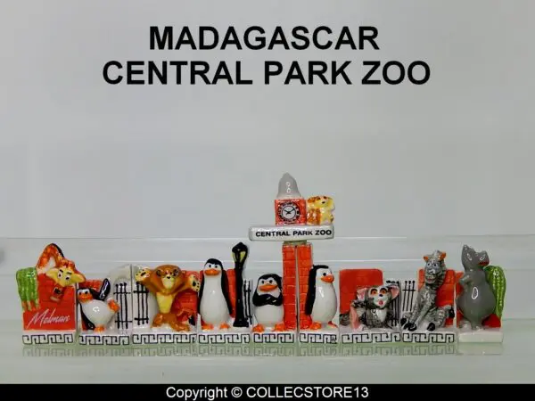 SERIE COMPLETE DE FEVES MADAGASCAR CENTRAL PARK ZOO 2023