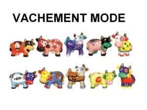 SERIE COMPLETE DE FEVES VACHEMENT MODE - LES VACHES FILET OR