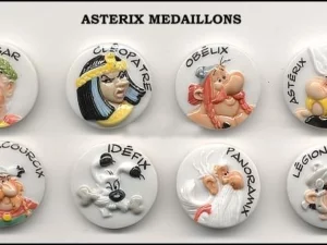 SERIE COMPLETE DE FEVES ASTERIX MEDAILLONS