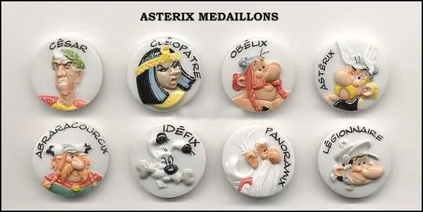 SERIE COMPLETE DE FEVES ASTERIX MEDAILLONS