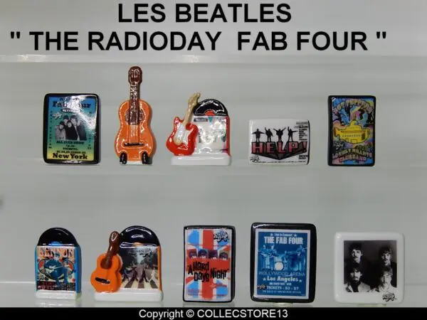 SERIE COMPLETE DE FEVES THE BEATLES RADIO DAY FAB FOUR 2024