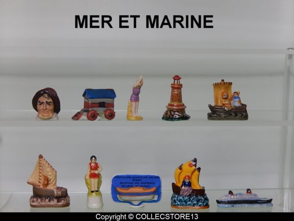 SERIE COMPLETE DE FEVES LA MARINE ET LA MER