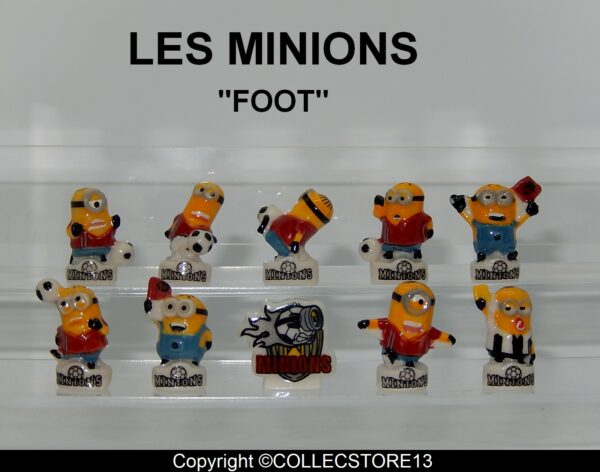 SERIE COMPLETE DE FEVES LES MINIONS FOOT