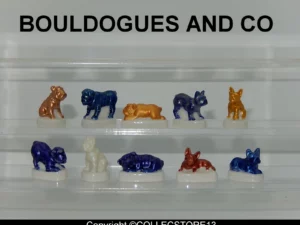 SERIE COMPLETE DE FEVES BOULEDOGUES ET COMPAGNIE