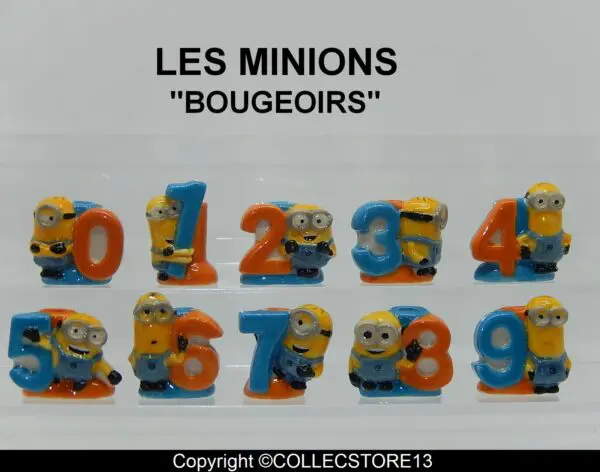 SERIE COMPLETE DE FEVES LES MINIONS BOUGEOIRS
