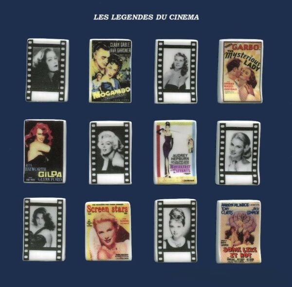 SERIE COMPLETE DE FEVES LES LEGENDES DU CINEMA -AFFICHES FILMS