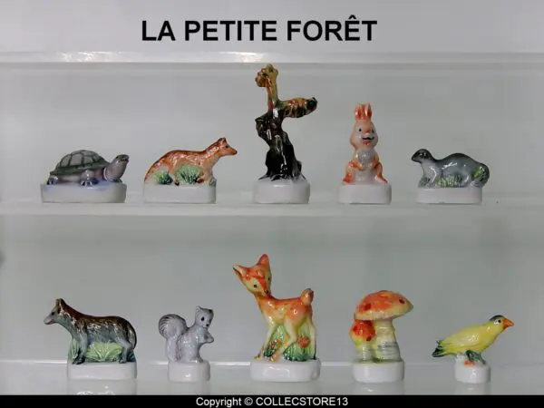 SERIE COMPLETE DE FEVES LA PETITE FORET -ANIMAUX-TORTUE
