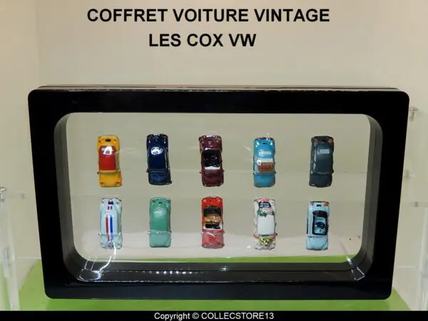 SERIE COMPLETE DE FEVES EN COFFRET LES COX VW -VOITURES