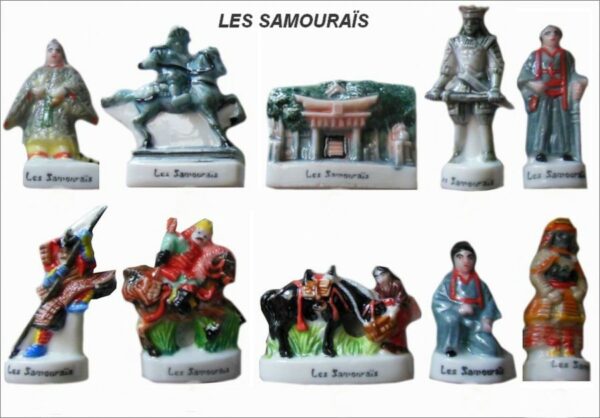 SERIE COMPLETE DE FEVES LES SAMOURAIS