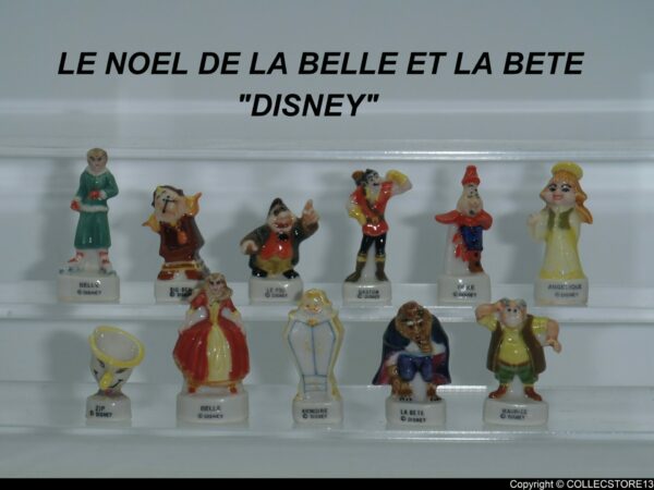 SERIE COMPLETE DE FEVES LE NOEL DE LA BELLE ET LA BETE DISNEY