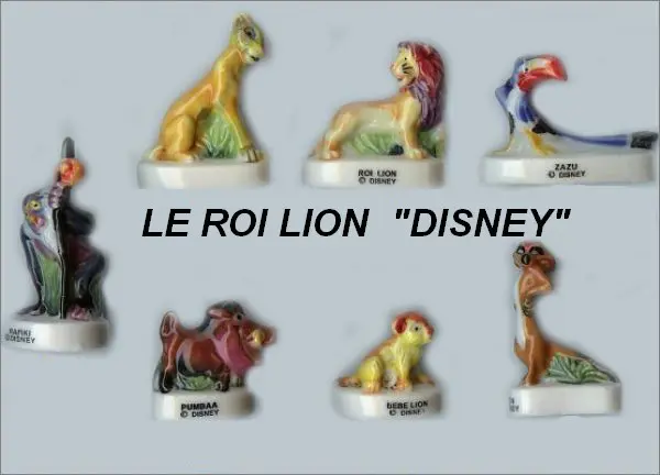 SERIE COMPLETE DE FEVES LE ROI LION 1995 - DISNEY