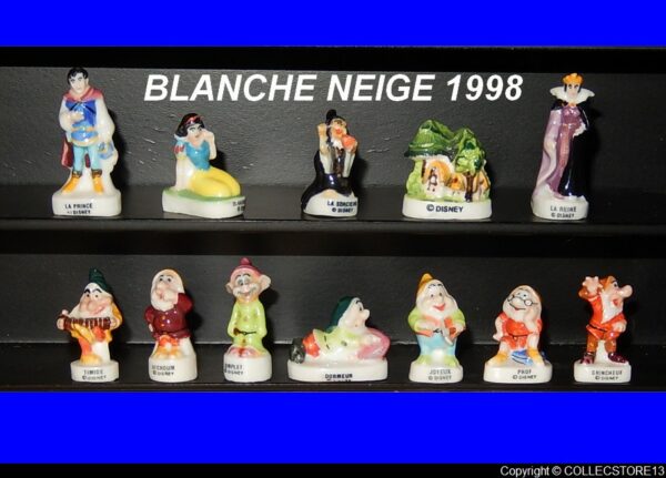 SERIE COMPLETE DE FEVES BLANCHE NEIGE-DISNEY