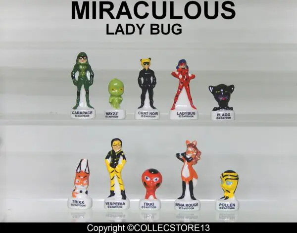 SERIE COMPLETE DE FEVES MIRACULOUS -LADY BUG