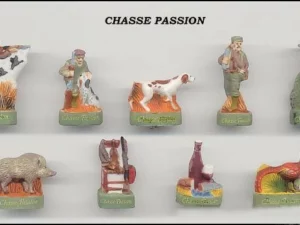SERIE COMPLETE DE FEVES CHASSE PASSION MAT